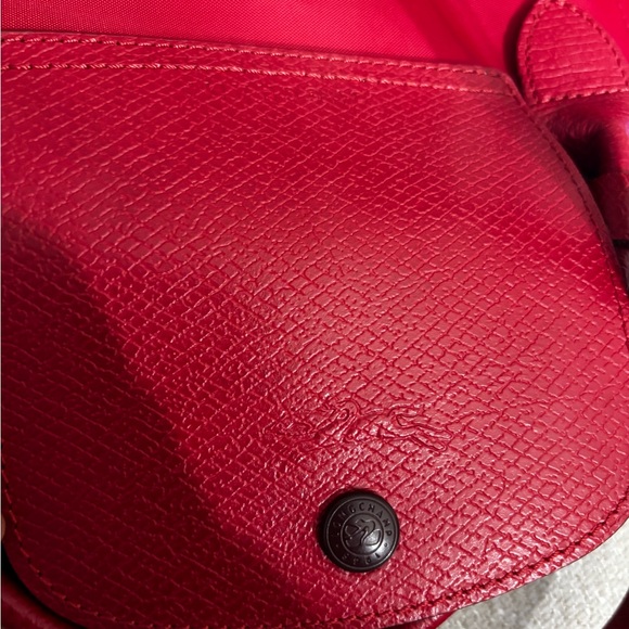 Longchamp Le Pliage Small Top Handle Bag - Red (Like New!) + FREE Strap ORIGINAL - Picture 5 of 7